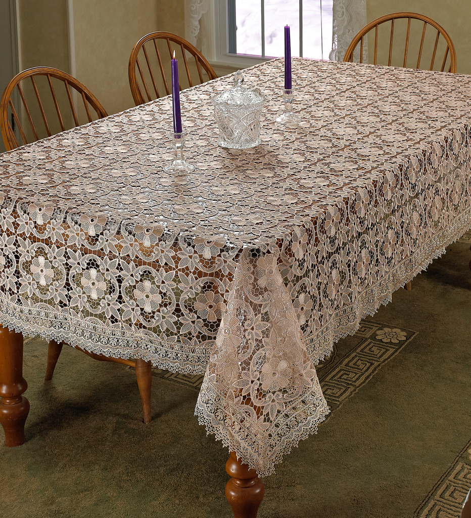 Cheteau Embroidered Vintage Lace Design Tablecloths eBay